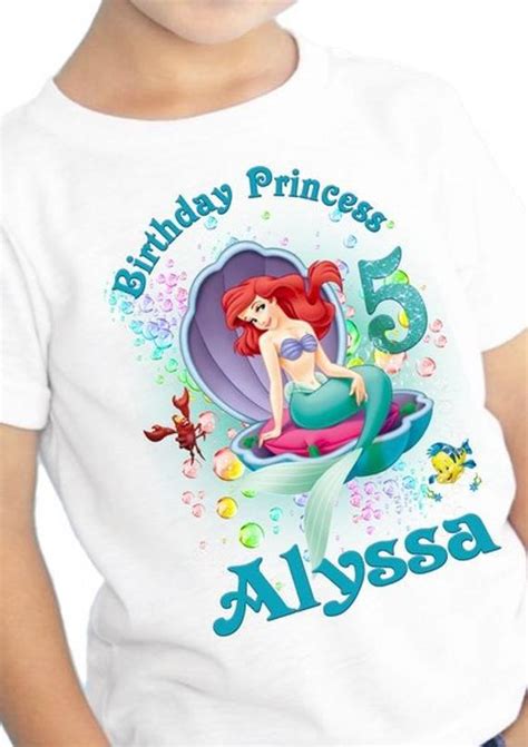 Ariel Birthday Shirt for Mermaid Theme Party