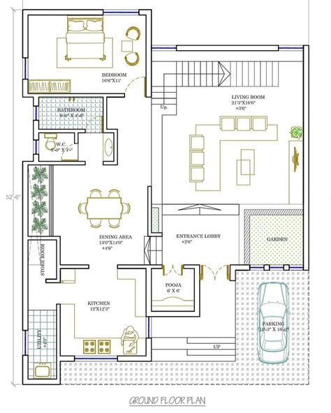 Courtyard house | Small house floor plans, Family house plans, House floor plans