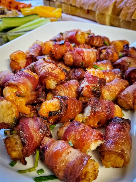 Bacon Wrapped Jalapeno Cheddar Tater Tots | Salt Sugar Spice