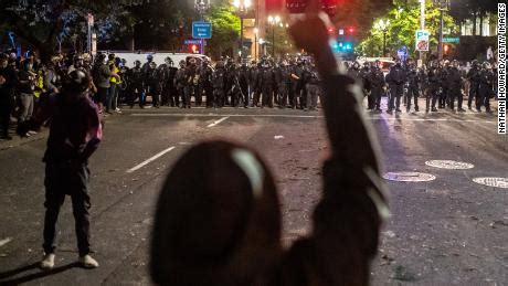 Portland protests largely peaceful until police ares targeted after nightfall, authorities say - CNN