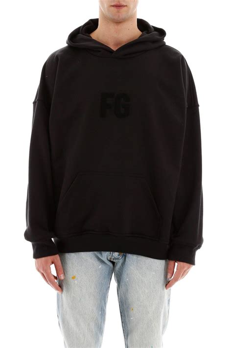 Fear Of God Everyday Logo Hoodie in Black for Men - Lyst