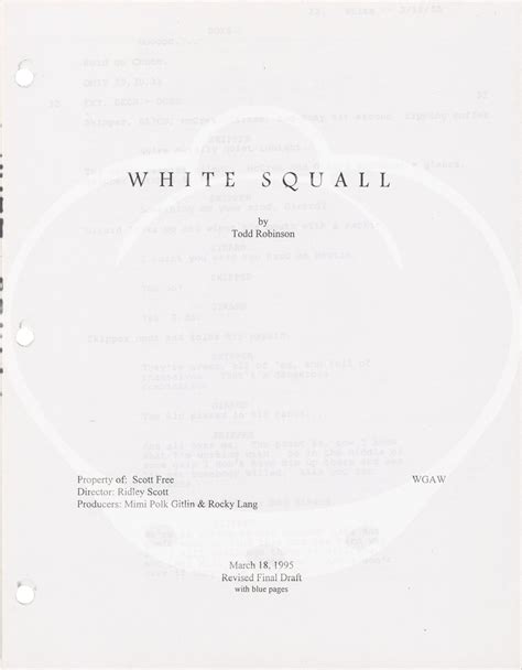 White Squall | Ridley Scott, Felix Sutton Charles Gieg Jr., Todd