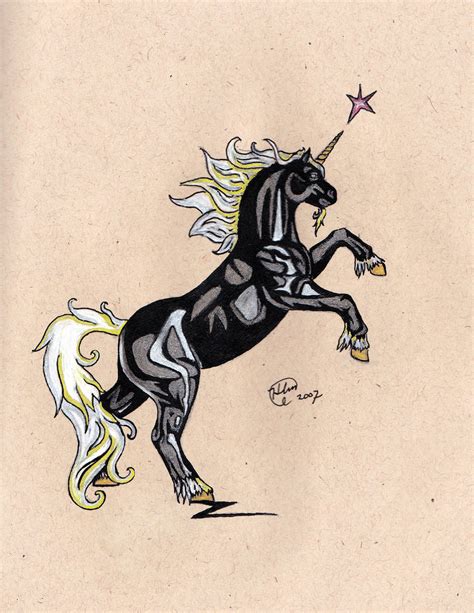 Black Unicorn Tattoo by LadySorrowIshana on DeviantArt