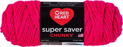 Red Heart Super Saver Chunky Yarn-Grenadine - Walmart.com