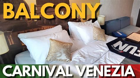 Carnival Venezia Balcony Stateroom Tour, Category 7C - YouTube