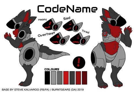 I've finally finished my ref sheet for my sona, CodeName! : r/protogen