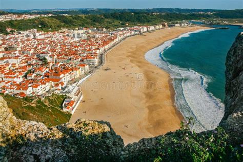 Nazare, Cliff and Lighthouse in Portugal Stock Photo - Image of coast, tourism: 27069340