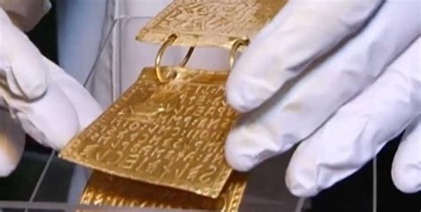 This is the Etruscan Golden Book, the oldest book in the world. Info in comments. : r/ThatsInsane