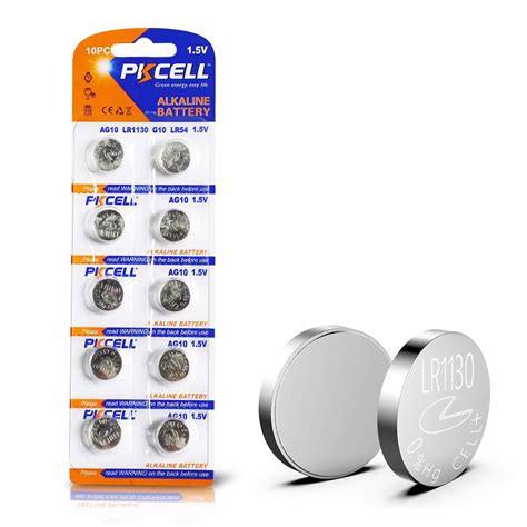 Lot de 10 piles bouton alcalines LR1130/AG10/189/LR54 1,5 V : Amazon.ca: Santé et Soins personnels