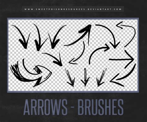 Arrows - Brushes by sweetpoisonresources on DeviantArt