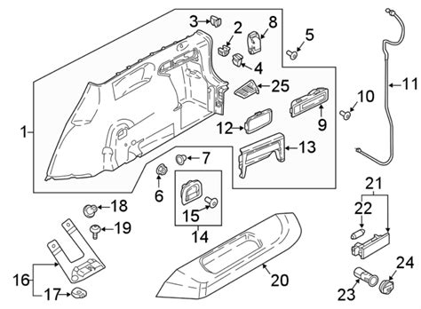 2018 Volkswagen Tiguan Interior Quarter Panel Trim Panel. SIDE COMPONENTS, code: 3GK, to 10/13 ...