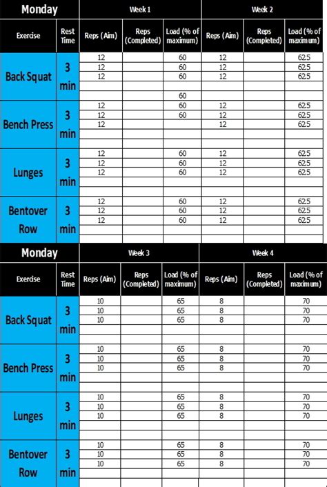 World Rugby Passport - 4-week resistance training plan