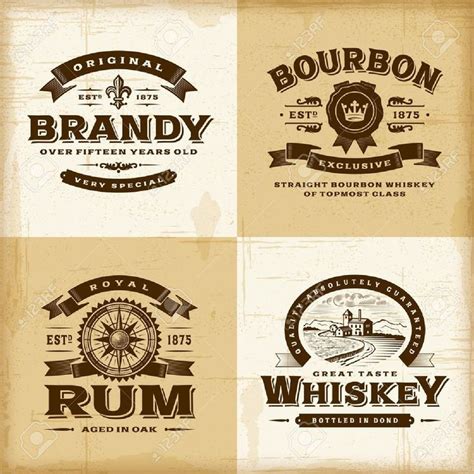 Vintage alcohol labels, Vintage labels, Bottle label template