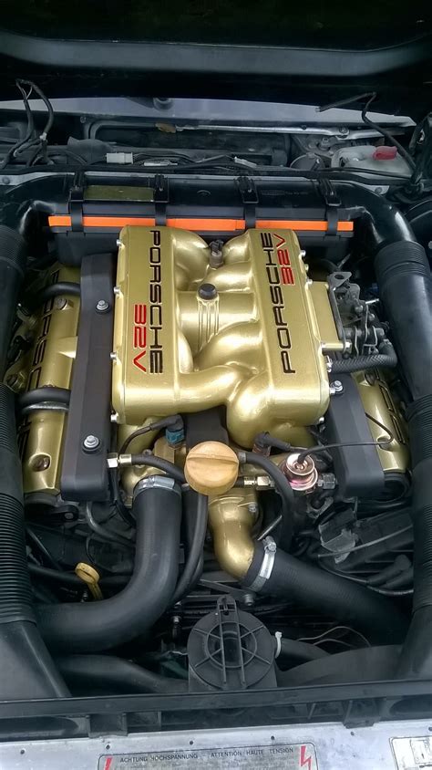 Porsche 928 32v engine in gold | Porsche 928, Porsche motorsport, Porsche