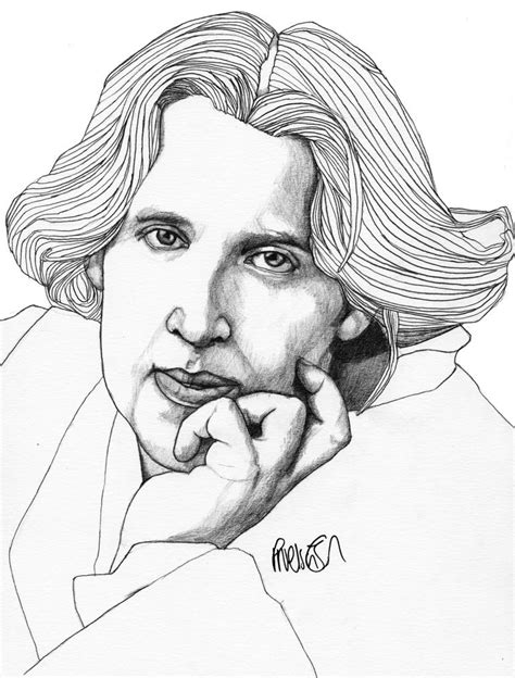 Oscar Wilde Drawing by Paul Nelson-Esch | Saatchi Art