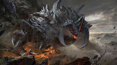 Epic Demon Battle HD Wallpaper by Chenbin Zheng