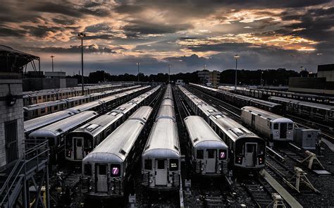 Mets - Willets Point Station at dusk Photograph by Boaz Zemer | Fine Art America