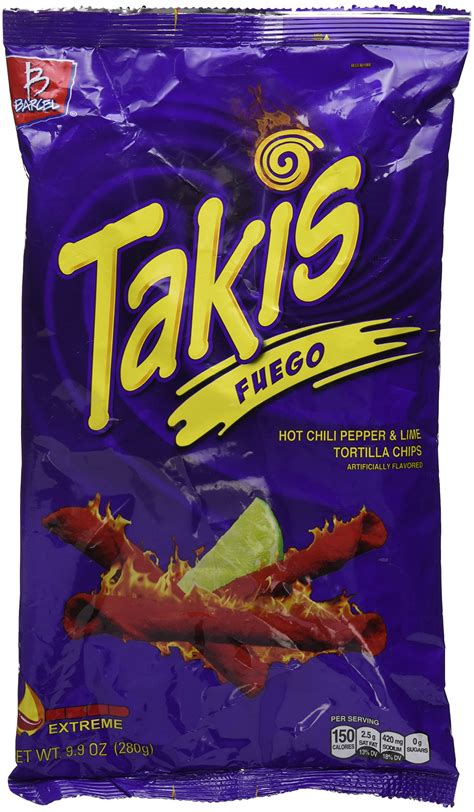 Galleon - Bracel, Takis, Fuego Hot Chili Pepper & Lime Tortilla Chips, 9.9-Ounce Bag (P...