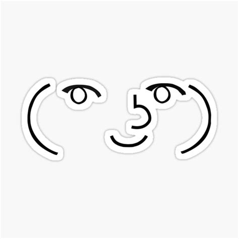 "Lenny Face Emoticon - Dank Meme" Sticker by Sunnysempai | Redbubble