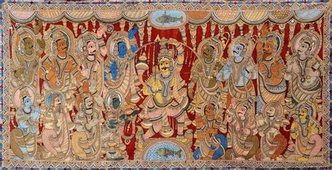 Arjuna at Draupadi's Swayamvar | Kalamkari painting, Painting, Ancient ...