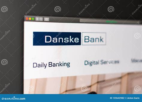 Danske Bank Website Homepage. Close Up of Danske Bank Logo Editorial ...