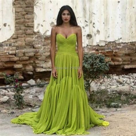 Aliexpress.com : Buy Lime green boho prom dresses long sweetheart pageant dresses from Reliable ...