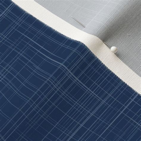 indigo - linen texture on indigo blue - Fabric | Spoonflower