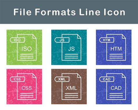 File Formats Vector Icon Set 20647181 Vector Art at Vecteezy