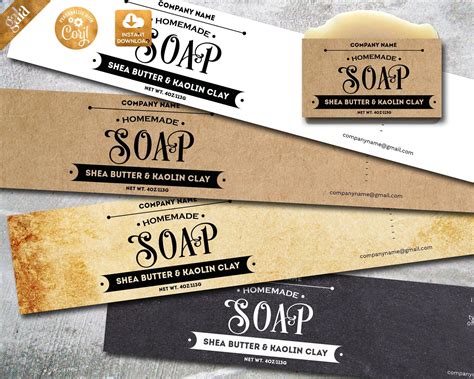 Label Template Natural Soap Labels Handmade Soap Label - Etsy | Soap ...