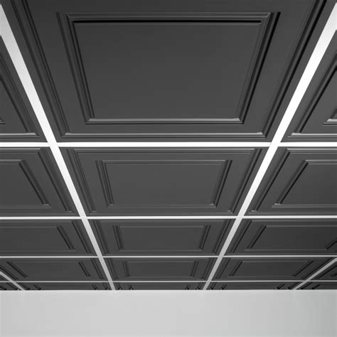 Ceilume EZ-On Grid Cover Kit- Onyx 36-pack 24-in 53-sq ft PVC Black Cover Kit in the Ceiling ...