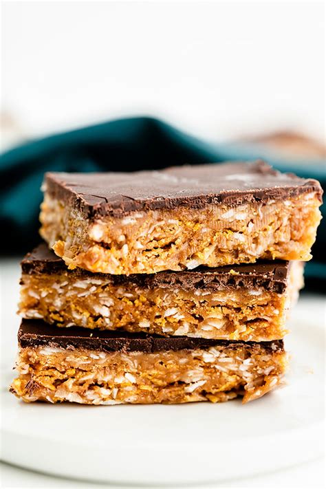 Peanut Butter Crunch Bars (gluten-free, vegan options) | Easy Wholesome