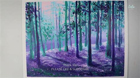 Purple Forest Painting Tutorial, Aesthetic purple painting, How to ...