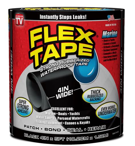 Flex Seal Flex Tape Strong Rubberized Waterproof Tape, Instantly Stops ...