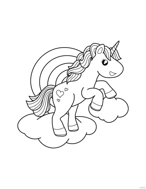 Free printable cute unicorn coloring pages - pitchbooy