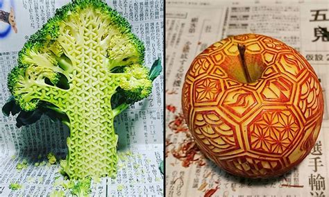 Japanese fruit and vegetable carver on Instagram will stun you with his ...