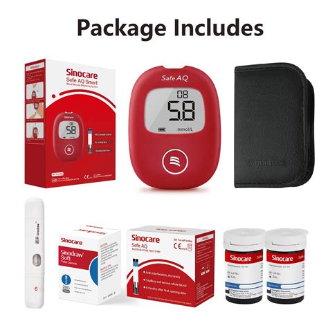 Sinocare Portable Best Glucometer Kit Smart Glucometer Brands Price Glucometer Strips Glucose ...