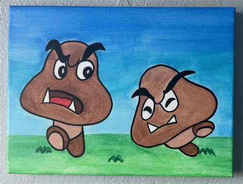 Super Mario Bros. Goomba's Canvas Painting - Etsy