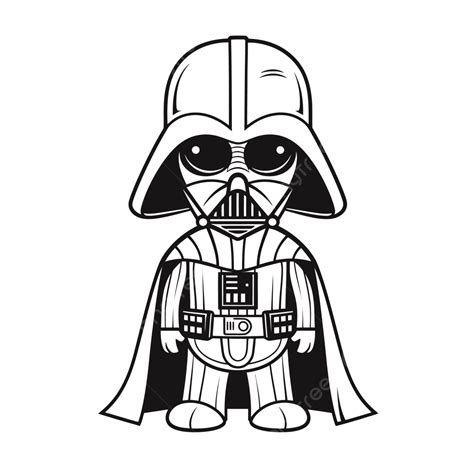 Star Wars Darth Vader Drawing Black And White Outline Sketch Vector, Star Drawing, Wing Drawing ...