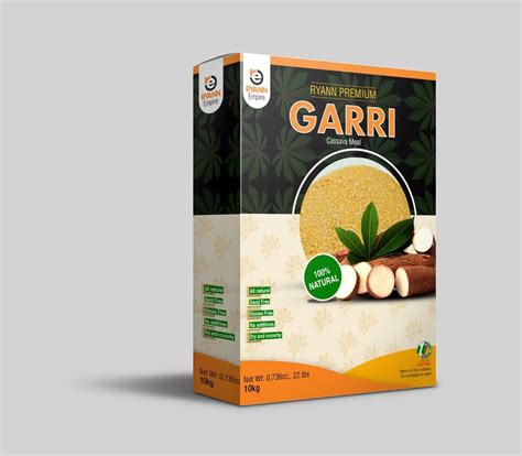 Nigerian local Garri in a pack Food Packaging Design, Packaging Ideas, Brand Packaging, Business ...