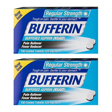 Buy Bufferin Aspirin 325mg, Pain Reliever & Fever Reducer, with 3 Buffering Agents Relieves 7 ...