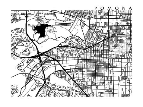 Pomona Map California Print - Etsy