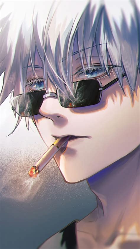 Jujutsu Kaisen, Anime, Satoru Gojo, Smoking, Sunglasses HD Phone Wallpaper | Rare Gallery