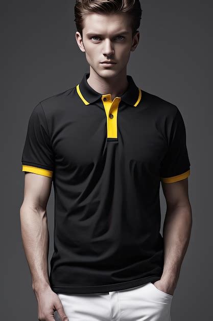 Premium AI Image | black polo shirt mockup