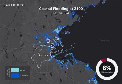 Sea Level Rise Projection Map - Boston | Earth.Org