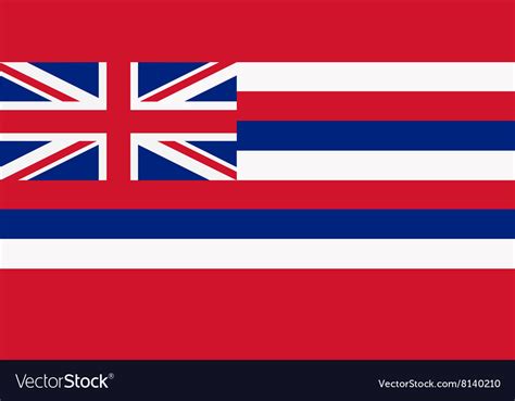 Flag hawaii Royalty Free Vector Image - VectorStock