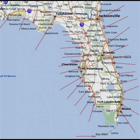 Map Of West Coast Of Florida Usa - Printable Maps