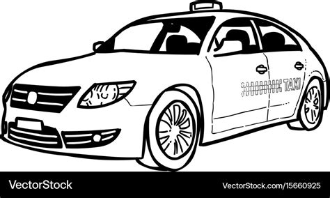 Cartoon image of taxi icon car symbol Royalty Free Vector