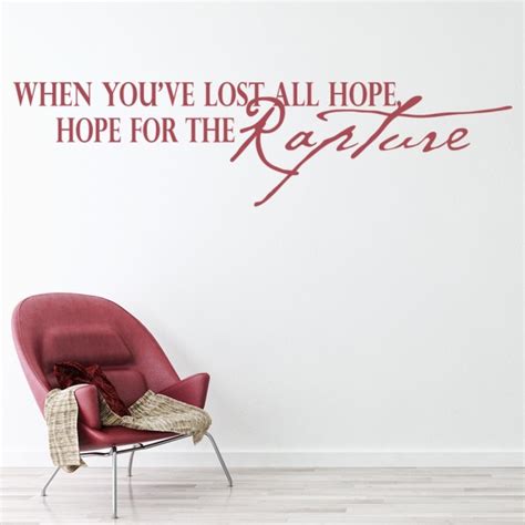 Hope For The Rapture Religious Quote Wall Sticker