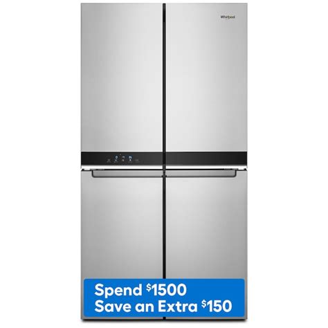 Whirlpool Counter-depth 19.4-cu ft 4-Door French Door Refrigerator with ...