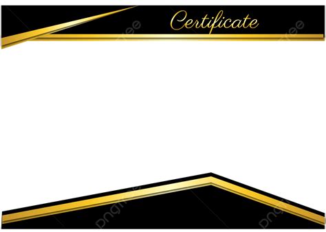 Certificate Gold Luxury Vector Design Images, Luxury Black Gold Graduation Certificate Border ...